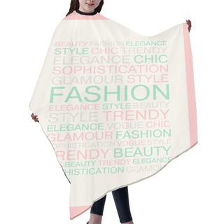 Personality  Creative Fashion Poster In A4 Size. Fashion Words Concept For Cards, Posters And T-shirts. Pastel Colors. Vector Illustration. Hair Cutting Cape