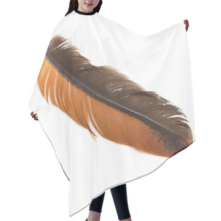 Personality  Orange Feathers On A White Background Hair Cutting Cape
