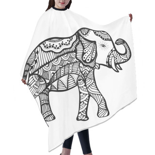 Personality  Hand Drawn Elephant Hair Cutting Cape