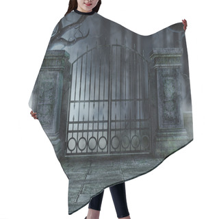 Personality  Graveyard Gate With Trees Hair Cutting Cape