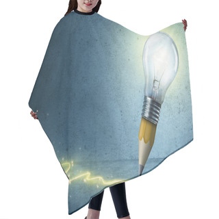 Personality  Pencil-Bulb Drawing Light - Creative Idea Concept Hair Cutting Cape