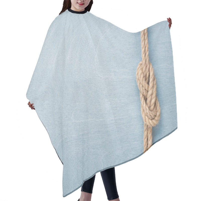 Personality  Ship Rope Knot On Wooden Texture Background Hair Cutting Cape