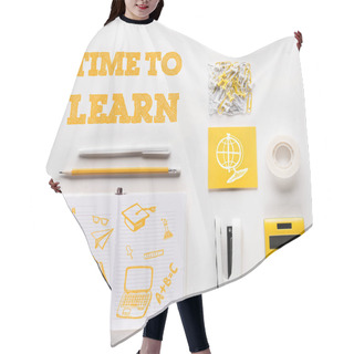 Personality  Drawn Time To Learn Words Hair Cutting Cape