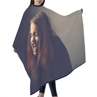 Personality  Mad Possessed Girl Hair Cutting Cape
