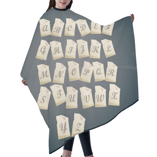 Personality  Alphabet On Paper, Vector Illustration Hair Cutting Cape
