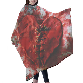 Personality  Bloody Heart Hair Cutting Cape