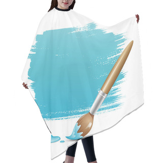 Personality  Paint Brush. Blue Space Your Text Design Hair Cutting Cape