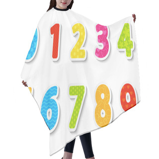 Personality  Set Of Color Paper Numbers Hair Cutting Cape