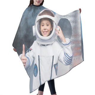 Personality  Girl In Astronaut Costume Hair Cutting Cape