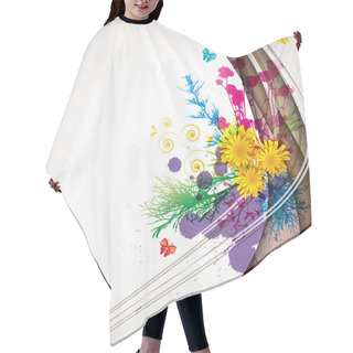 Personality  Abstract Flora Background Hair Cutting Cape