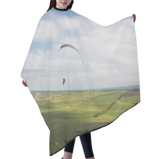 Personality  Paraglider Flying Above Field Hair Cutting Cape