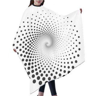 Personality  Design Spiral Dots Backdrop Hair Cutting Cape