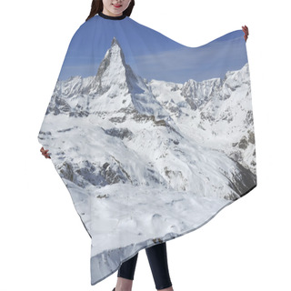 Personality  Matterhorn And Skiing Hair Cutting Cape