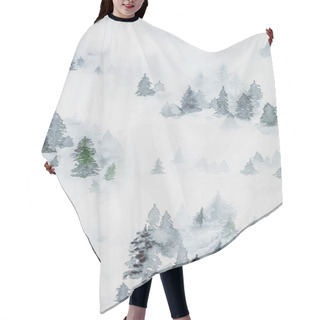 Personality  Drawing Of Pine Forest Hair Cutting Cape