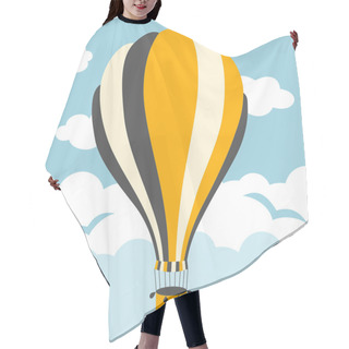 Personality  Vector Illustration Of Hot Air Balloons On The Sky Hair Cutting Cape