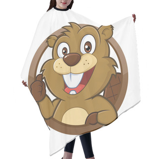 Personality  Beaver Giving Thumb Up Hair Cutting Cape