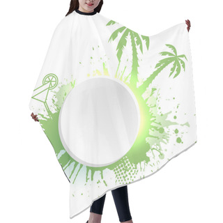 Personality    Round Frame With Watercolor Splashes Hair Cutting Cape