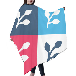 Personality  Branch Blue And Red Four Color Minimal Icon Set Hair Cutting Cape