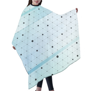 Personality  Modern Stylish Isometric Pattern Texture, Three-dimensional Rect Hair Cutting Cape