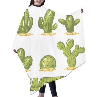 Personality  Mexican Cactus Set, Funny Of Comic Mexican Desert Cactus Plants Hair Cutting Cape