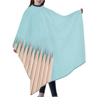 Personality  Pencils On A Blue Background Hair Cutting Cape