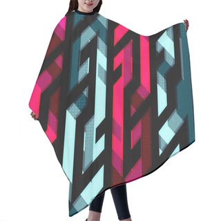 Personality  Vintage Crystal Geometric Seamless Pattern Hair Cutting Cape