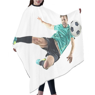 Personality  Soccer Player Man Isolated Hair Cutting Cape