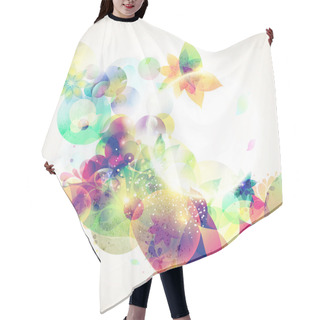 Personality  Floral Background Hair Cutting Cape