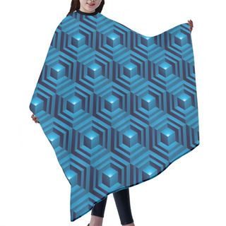 Personality  Pattern With Three-dimensional Cubes Hair Cutting Cape