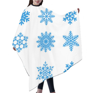 Personality  Snowflakes Icon Collection. Vector Shape. Hair Cutting Cape