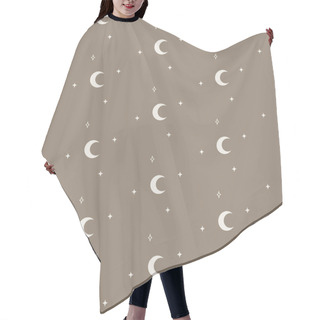 Personality  Abstract Background Seamless Pattern Color. Moon And Star Hair Cutting Cape