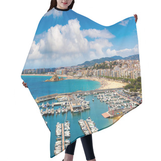 Personality  Panoramic Aerial View Of Blanes In Costa Brava In A Beautiful Summer Day, Spain Hair Cutting Cape