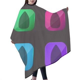 Personality  Almond Four Color Glass Button Icon Hair Cutting Cape