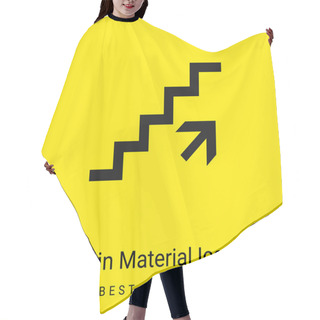 Personality  Ascending Stairs Signal Minimal Bright Yellow Material Icon Hair Cutting Cape