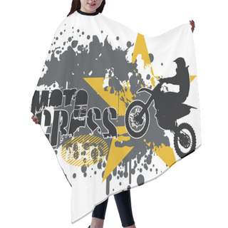 Personality  Motocross Vector Hair Cutting Cape