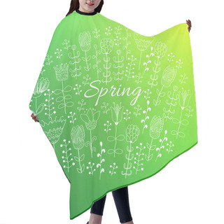 Personality  Spring Doodle Background.  Hair Cutting Cape