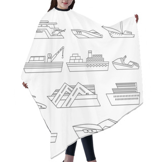 Personality  Ships At Sea, Shipping Boats, Ocean Transport Vector Hair Cutting Cape