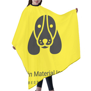 Personality  Basset Hound Dog Head Minimal Bright Yellow Material Icon Hair Cutting Cape