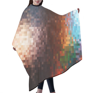 Personality  Abstract Pixels Background Hair Cutting Cape
