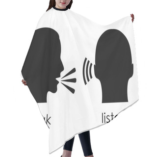 Personality  Speak And Listen Symbol Hair Cutting Cape