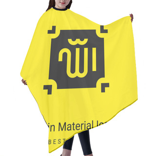 Personality  Allah Minimal Bright Yellow Material Icon Hair Cutting Cape