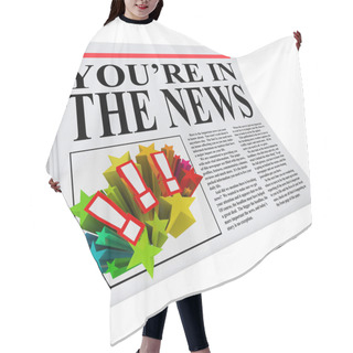 Personality  You're In The News Newspaper Attention Exposure Hair Cutting Cape
