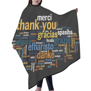 Personality  Thank You Word Cloud Hair Cutting Cape