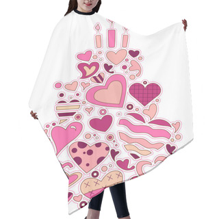 Personality  Heart Cake Hair Cutting Cape