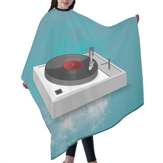 Personality  Vector Illustration Of A Dj-mixer. Hair Cutting Cape