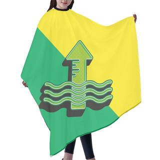 Personality  Arrow Green And Yellow Modern 3d Vector Icon Logo Hair Cutting Cape