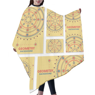 Personality  Old Retro Geometry Vintage Style Background Design Template Hair Cutting Cape