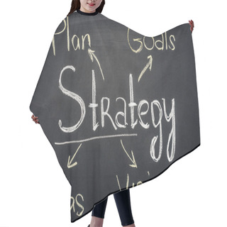 Personality  Business Strategy With Branches Inscription On Chalkboard Hair Cutting Cape