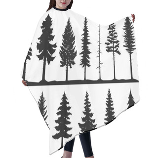 Personality  Conifer Tree Silhouettes Hair Cutting Cape