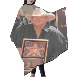 Personality  Alan Jackson At The Alan Jackson Star Ceremony Hair Cutting Cape